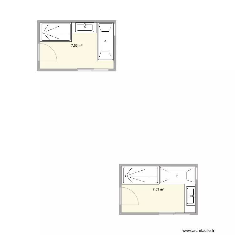 salle de bain le Gres v2. Plan de salle de bain le Gres v2. Plan de