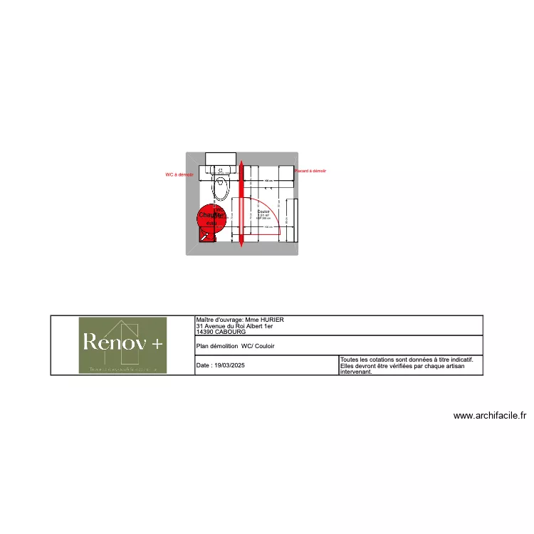 Plan HURIER demolition. Plan de Plan HURIER demolition. Plan de