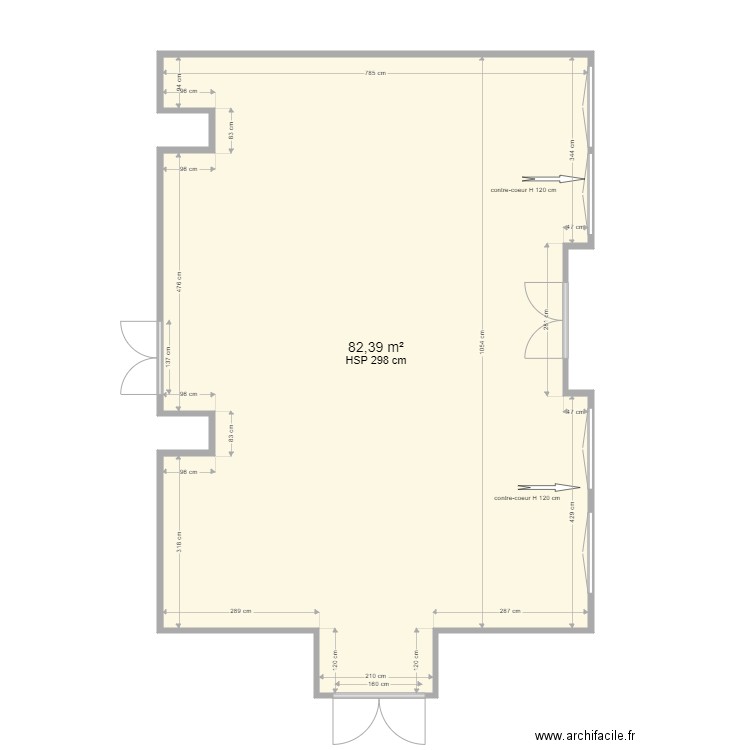 Commune de Mex. Plan de 1 pièce et 82 m2