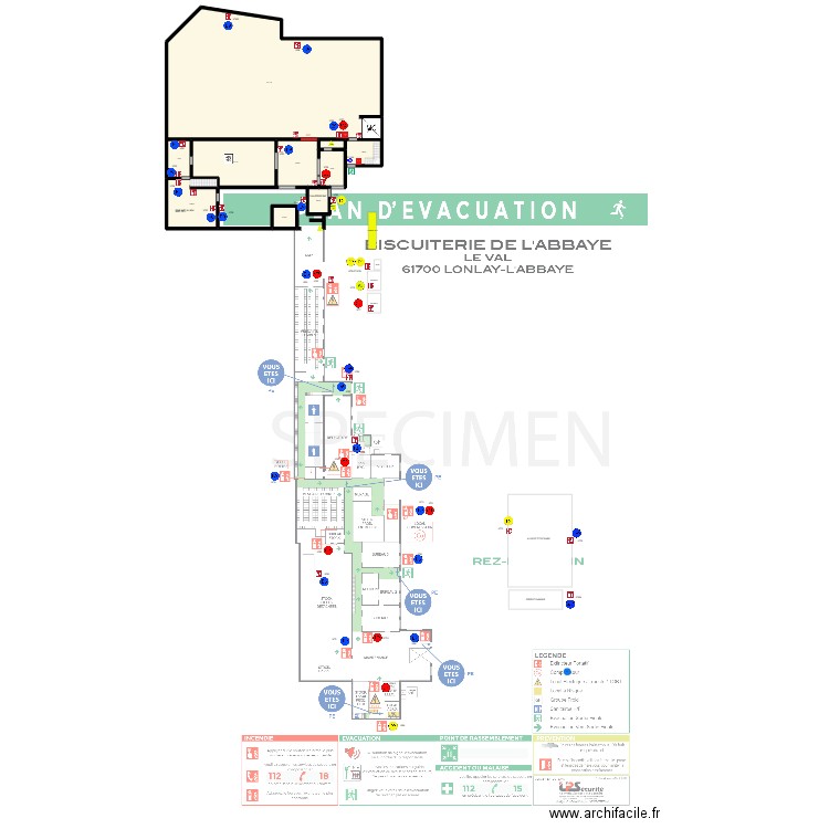 REZ DE JARDIN BISCUITERIE. Plan de 10 pièces et 606 m2