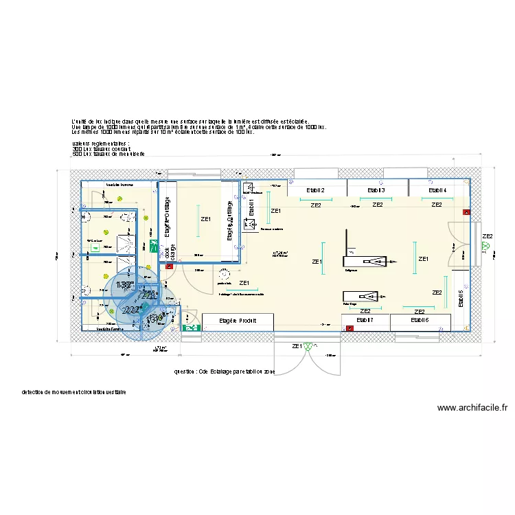 Local technique. Plan de 