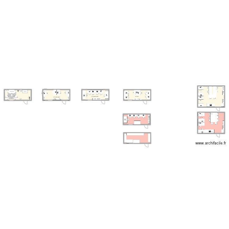 Plan Algéco. Plan de 8 pièces et 139 m2