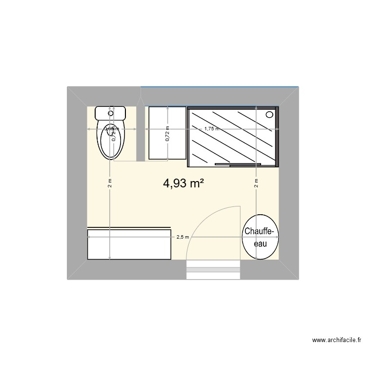 salle de bain. Plan de 0 pièce et 0 m2