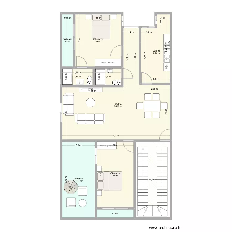 Camberene. Plan de 10 et 117 m² Camberene. Plan de 10 et 117 m²