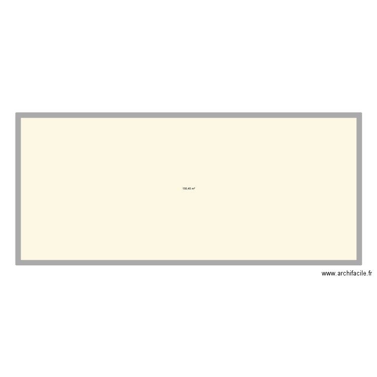 orientation ouest collée ZONE N. Plan de 1 pièce et 150 m2