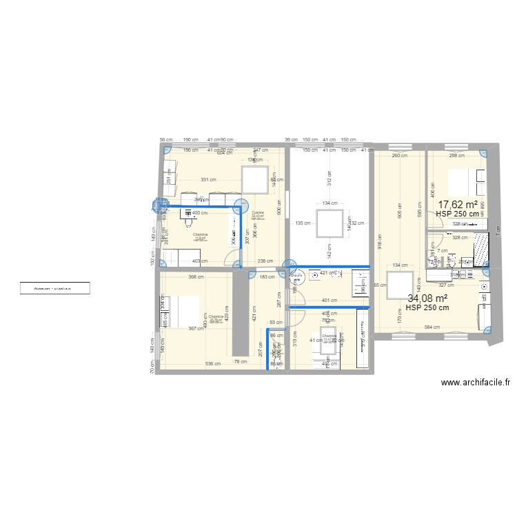 la lande lot 2. Plan de 7 pièces et 136 m2