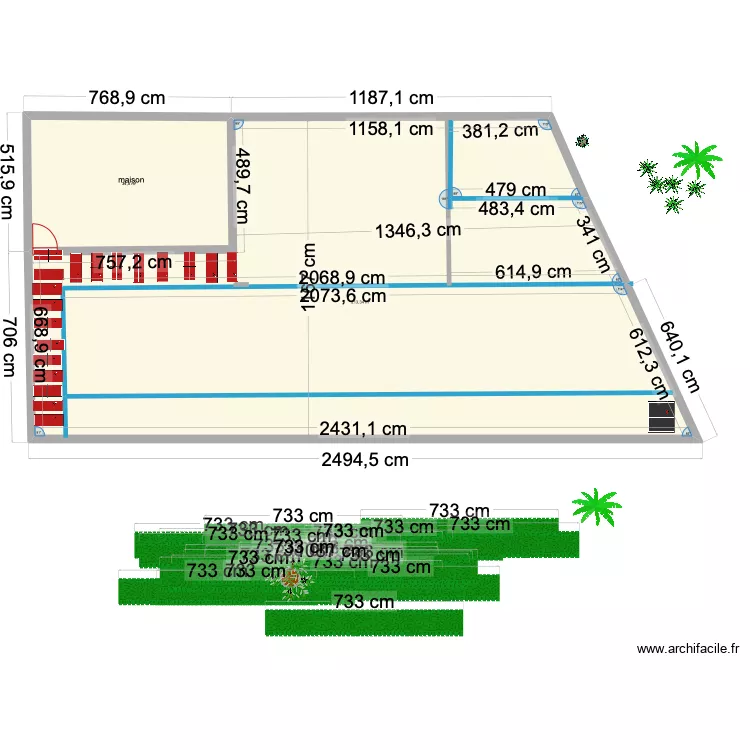 Gazon macassi. Plan de 