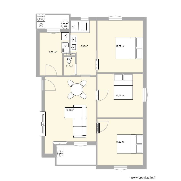appartement. Plan de 0 pièce et 0 m2 appartement. Plan de 0 pièce et 0 m2