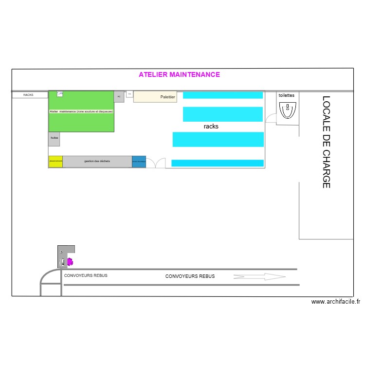 Atelier Maintenance 1. Plan de 0 pièce et 0 m2