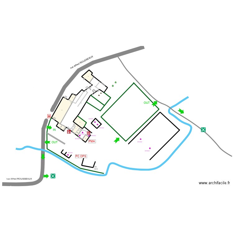 LEUGNIES 3. Plan de 11 pièces et 1360 m2