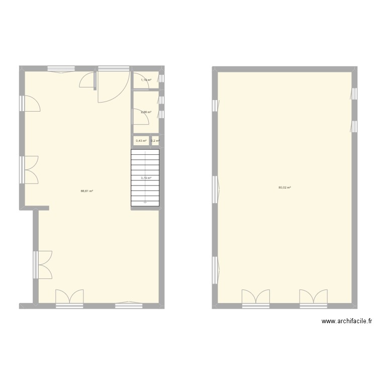 Maison V1 cuisine ouverte. Plan de 7 pièces et 155 m2