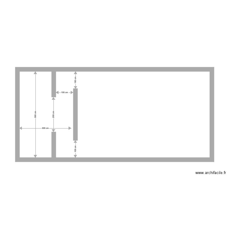 MODELE CHAMBRE PARENTALE. Plan de 1 pièce et 55 m2