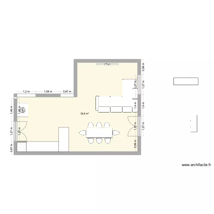 amenagement salon cuisine 2. Plan de 1 et 36 m² amenagement salon cuisine 2. Plan de 1 et 36 m²
