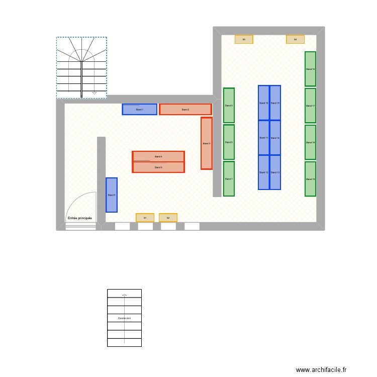 salle ARtin. Plan de 1 pièce et 38 m2