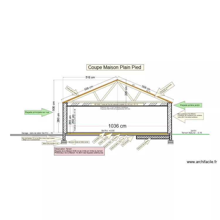Impasse de l\'h&eacute;rault. Plan de 