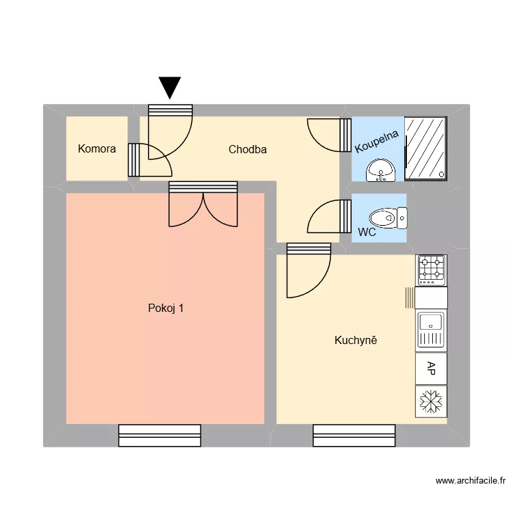 Hornick&aacute; 647, byt 11. Plan de 11 pièces et 158 m²