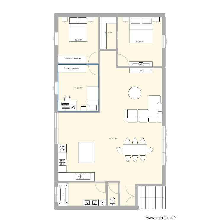 Maison. Plan de 0 pièce et 0 m2