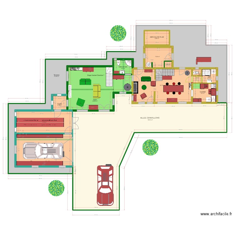 PLAN DEFINITIF DES DEUX PC 8. Plan de 15 pièces et 334 m2