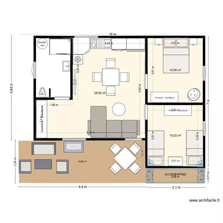 CHALET INT 1. Plan de 4 et 48 m² CHALET INT 1. Plan de 4 et 48 m²