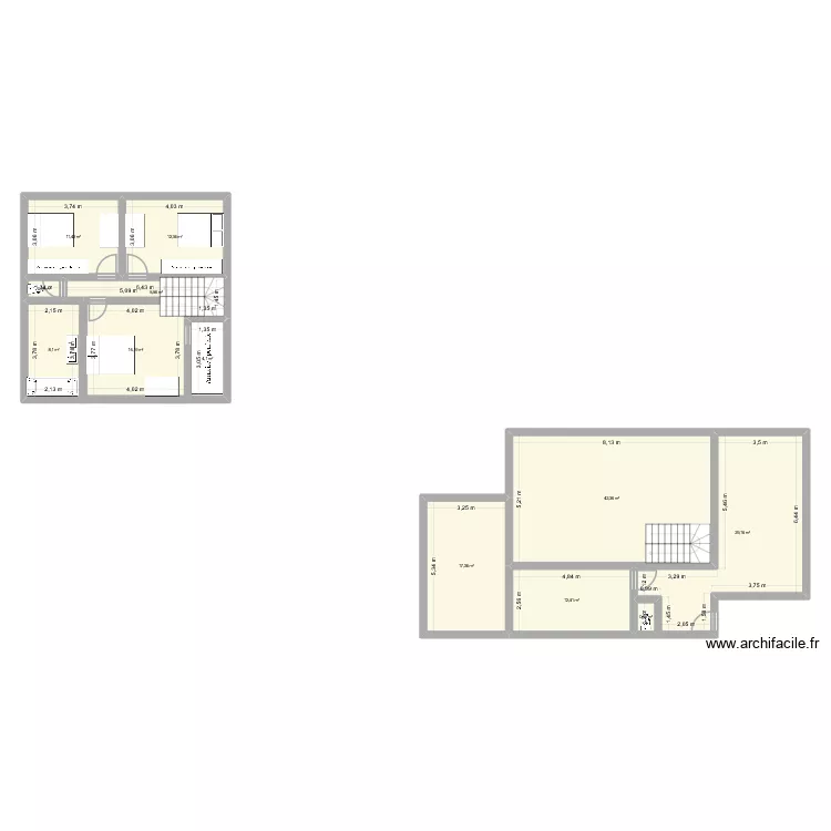 Maison a nous 3. Plan de 12  et 160 m²