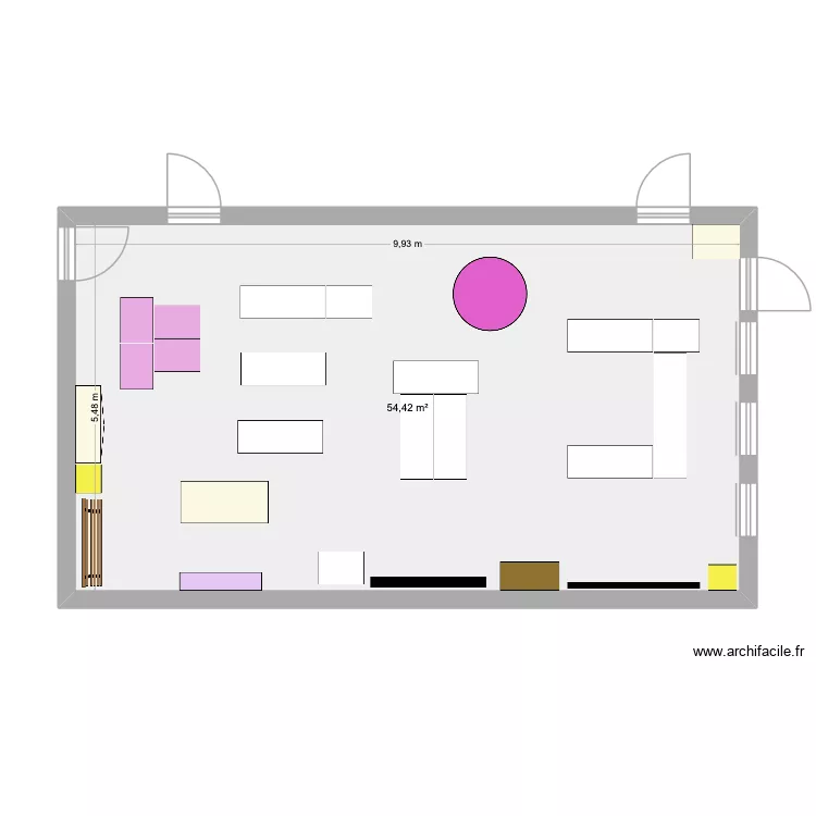 classe 2026. Plan de 1  et 54 m²
