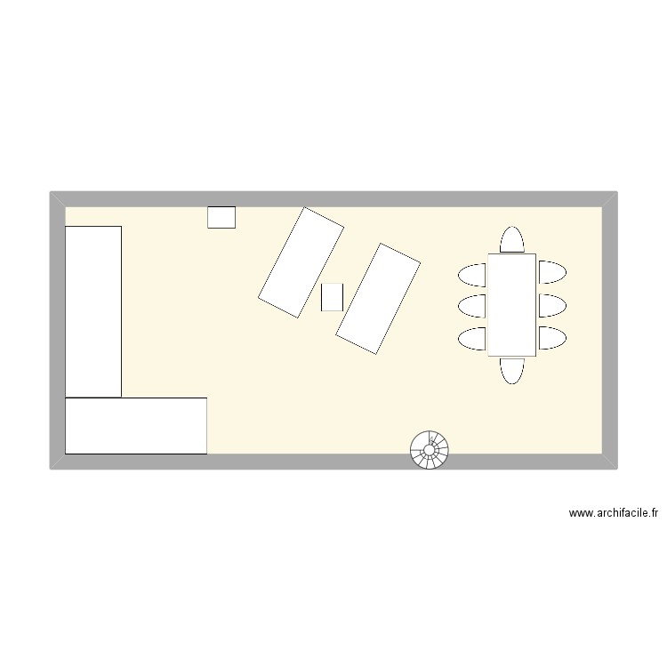 Ceraulo. Plan de 1 pièce et 41 m2