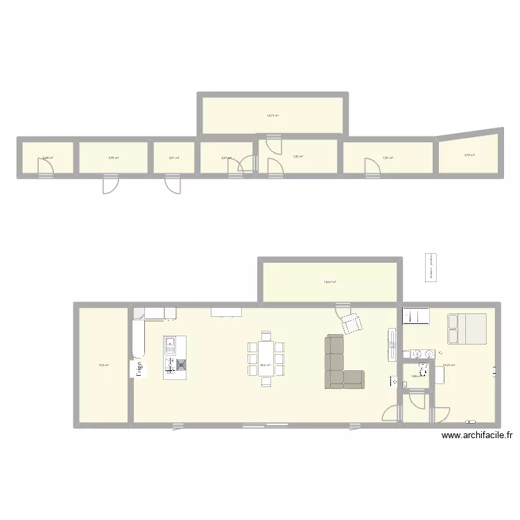 maison. Plan de 13 et 198 m² maison. Plan de 13 et 198 m²