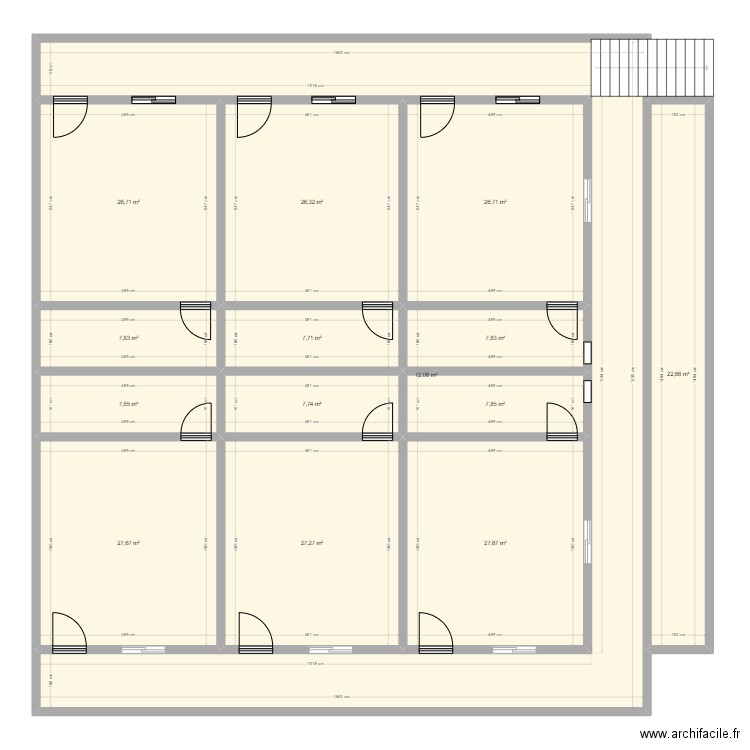 PLAN DE MASSE PROJET LATECHE + PIECES . Plan de 14 pièces et 304 m2