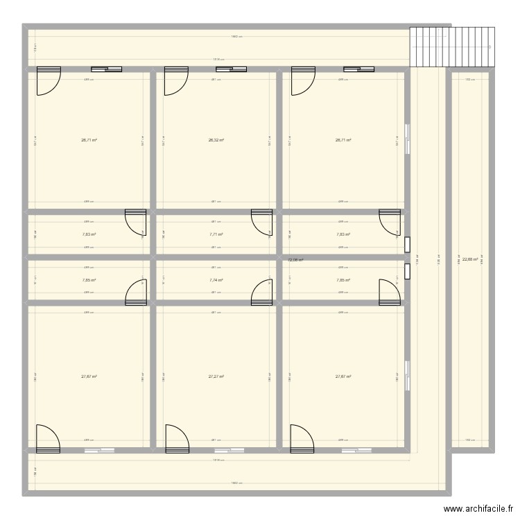 PLAN DE MASSE PROJET LATECHE + PIECES . Plan de 14 pièces et 304 m2