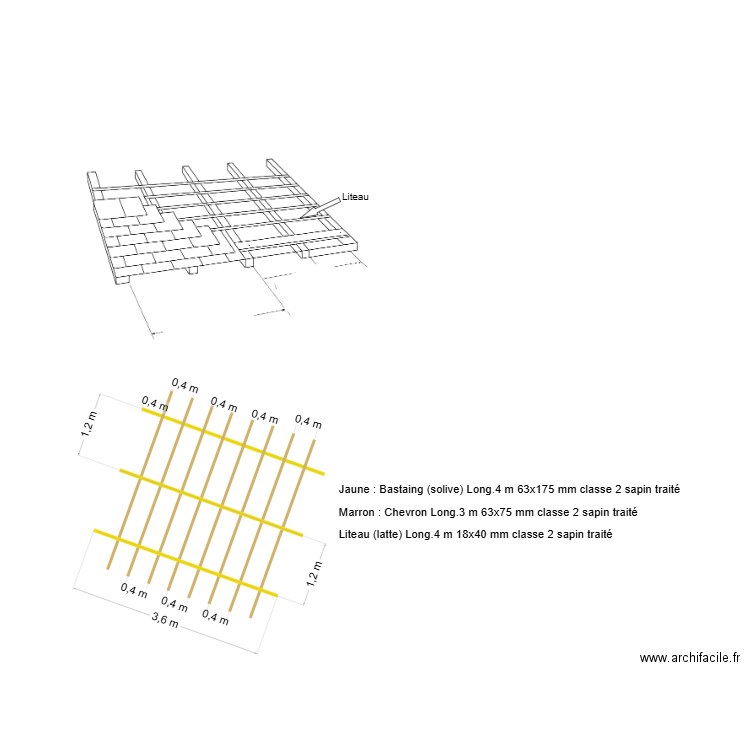 charpente Clichy sous Bois. Plan de 0 pièce et 0 m2