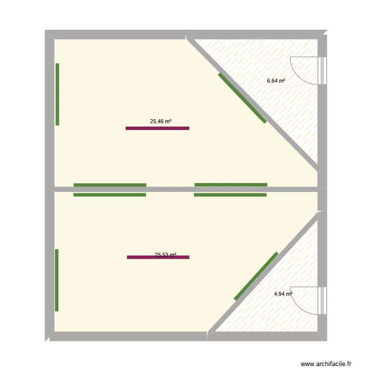 Montigny Alexandre Dumas. Plan de 4  et 63 m²