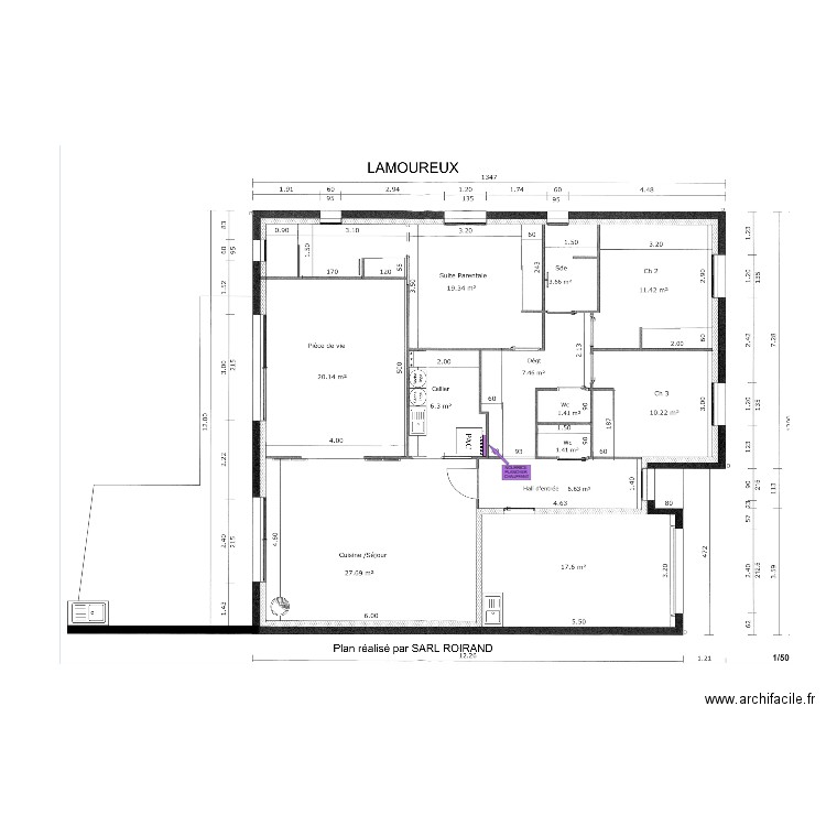 LAMOUREUX PLAN CHAUFFAGE. Plan de 0 pièce et 0 m2