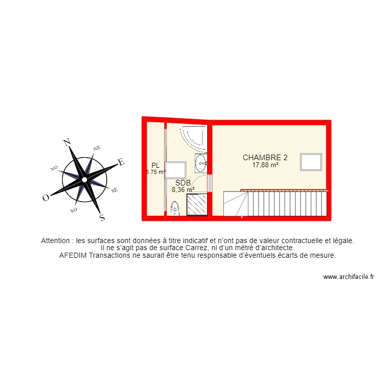 BI 23247 - . Plan de 17 pièces et 135 m2