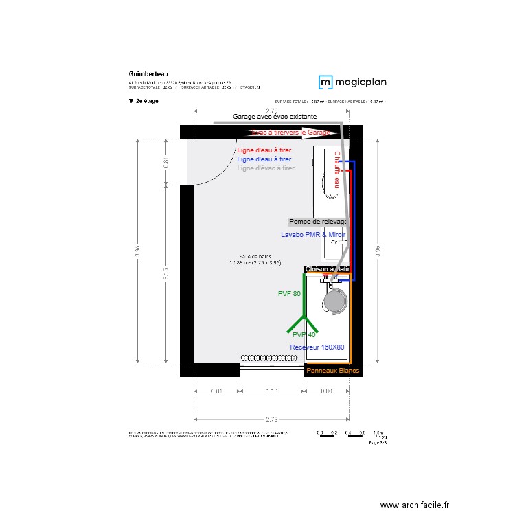 Plan Projet  Guimberteau. Plan de 0 pièce et 0 m2