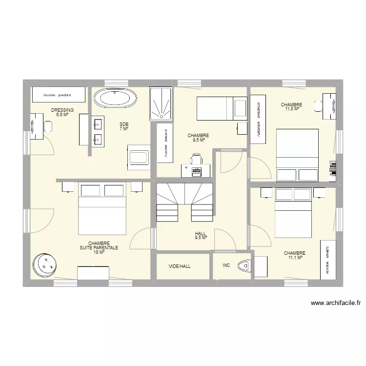 ETAGE SAIWERE. Plan de 