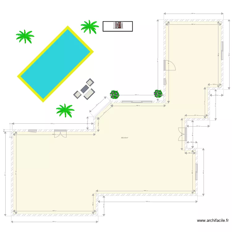 ALBERTO 6. Plan de 1 et 202 m² ALBERTO 6. Plan de 1 et 202 m²