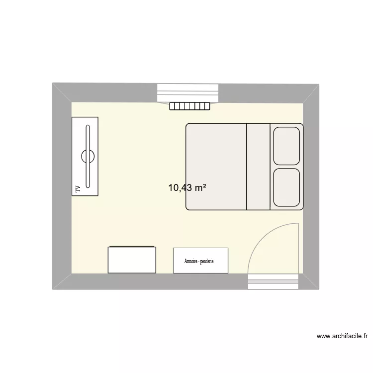 chambre de wyllem. Plan de 1 Pièce et 10 m² chambre de wyllem. Plan de 1 Pièce et 10 m²