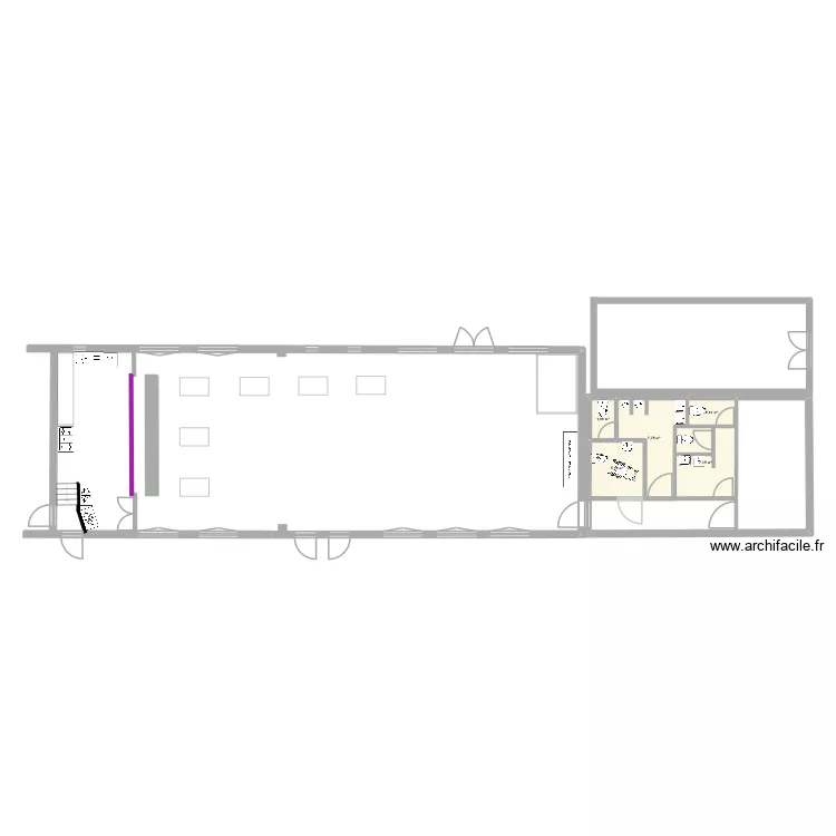Aménagement salle polyvalente. Plan de 5 et 23 m² Aménagement salle polyvalente. Plan de 5 et 23 m²