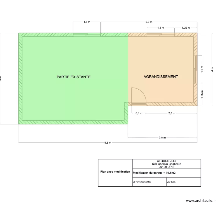 pool DP. Plan de 2  et 84 m²
