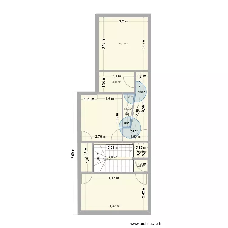 PLAN VARILHES etage 2 VMC. Plan de 8 Pièces et 47 m² PLAN VARILHES etage 2 VMC. Plan de 8 Pièces et 47 m²