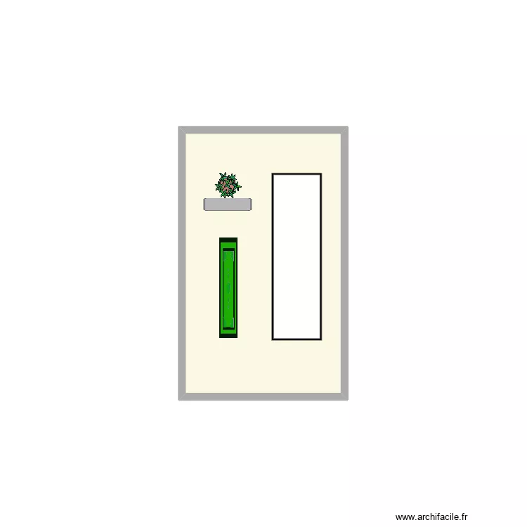 MUR TASSEAUX SALON. Plan de 