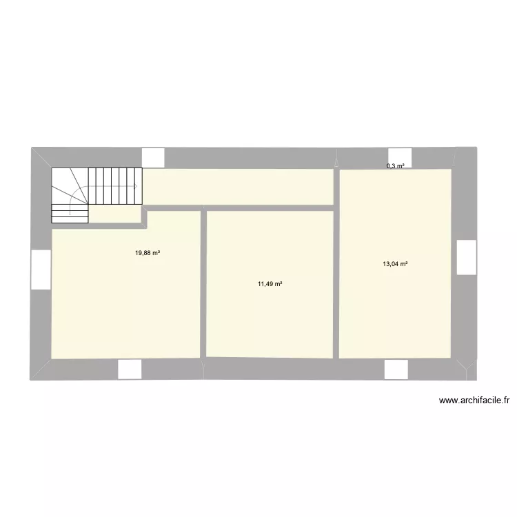 Gite. Plan de 1 et 25 m² Gite. Plan de 1 et 25 m²