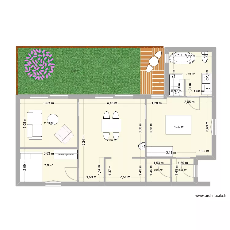 SUMMERSDEN L 1. Plan de 7  et 68 m²