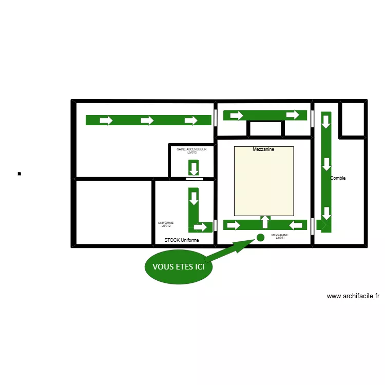 PLAN IMPLANTATION GUCCI 4ème ETAGE. Plan de PLAN IMPLANTATION GUCCI 4ème ETAGE. Plan de