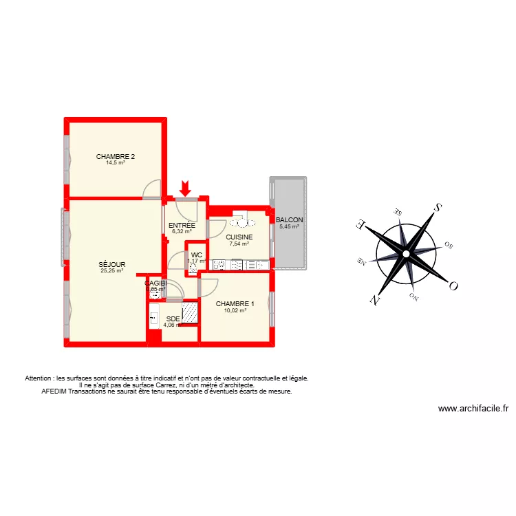 BI 34188. Plan de 13 pièces et 101 m²