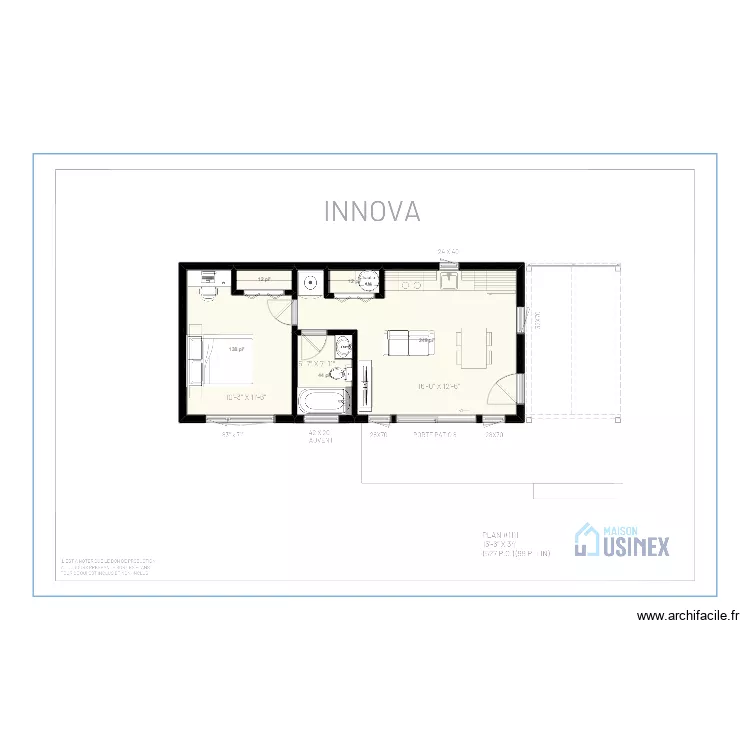 INNOVA 15'6'' X 34' - PLAN VIERGE. Plan de 