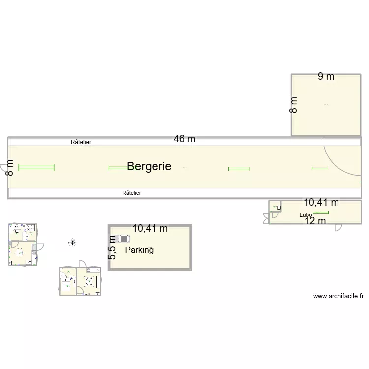 Plan 1. Plan de 11  et 571 m²