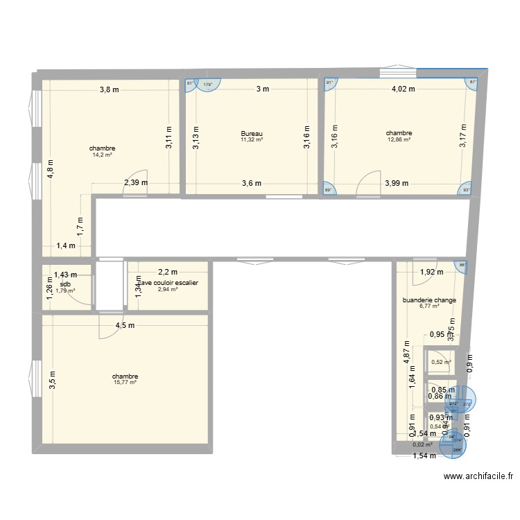 plan étage MAM Mayet. Plan de 10 pièces et 67 m2
