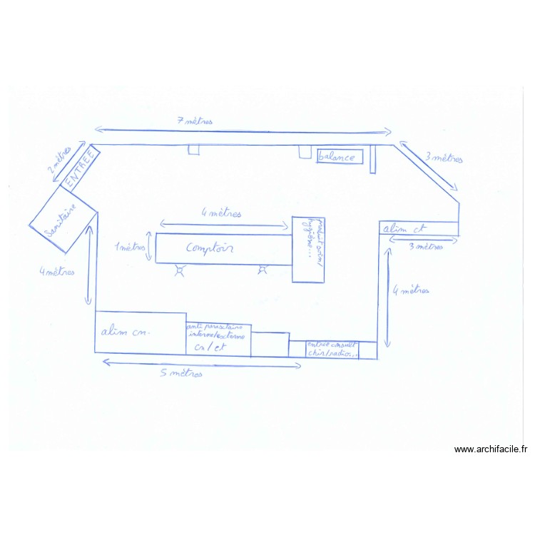 plan clinique. Plan de 0 pièce et 0 m2