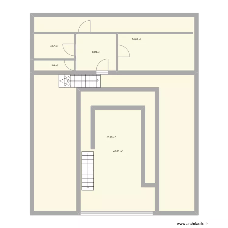 rochefourcade. Plan de 6  et 131 m²